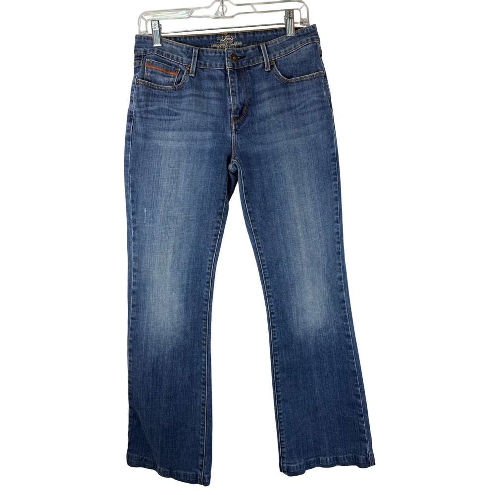 Levis Demi Curve Classic Boot Cut Jeans Medium Wash Size 29 8M Distressed